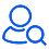 Magnifying glass icon for user intent analysis