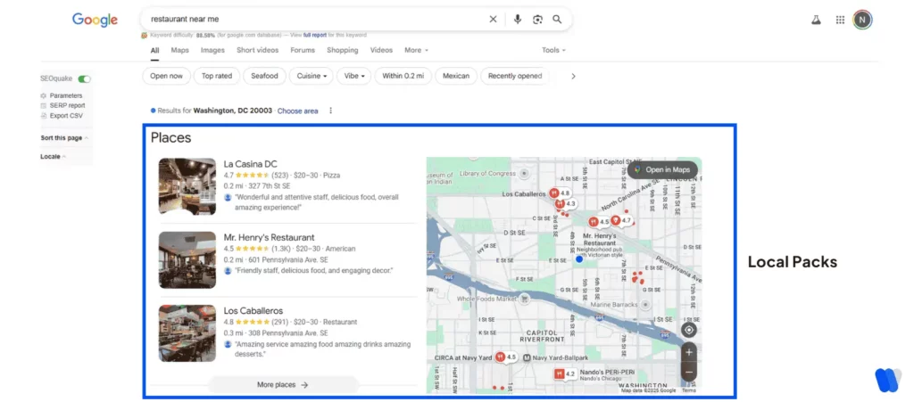 zero-click-local-pack-listing-restaurants-with-map-and-reviews