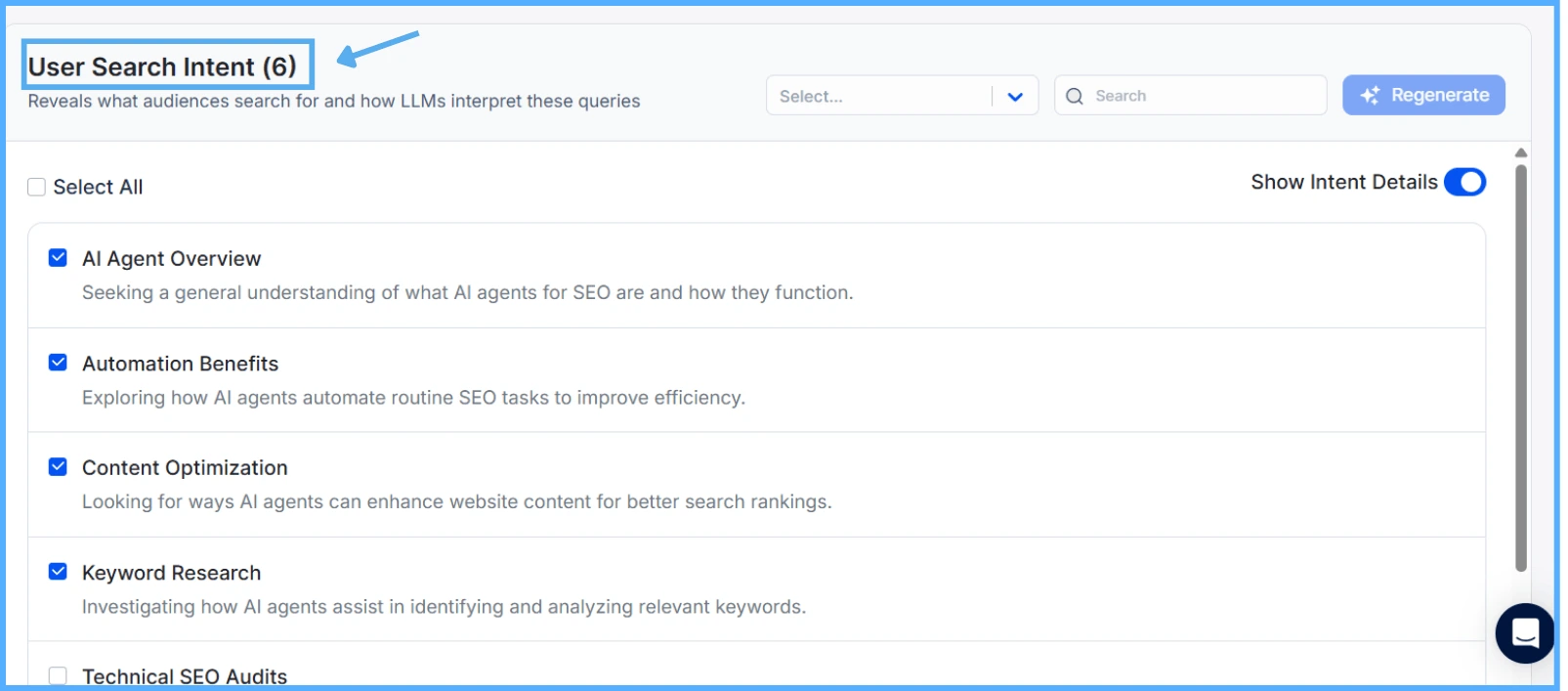 KIVA user intent analysis panel mapping search motivations