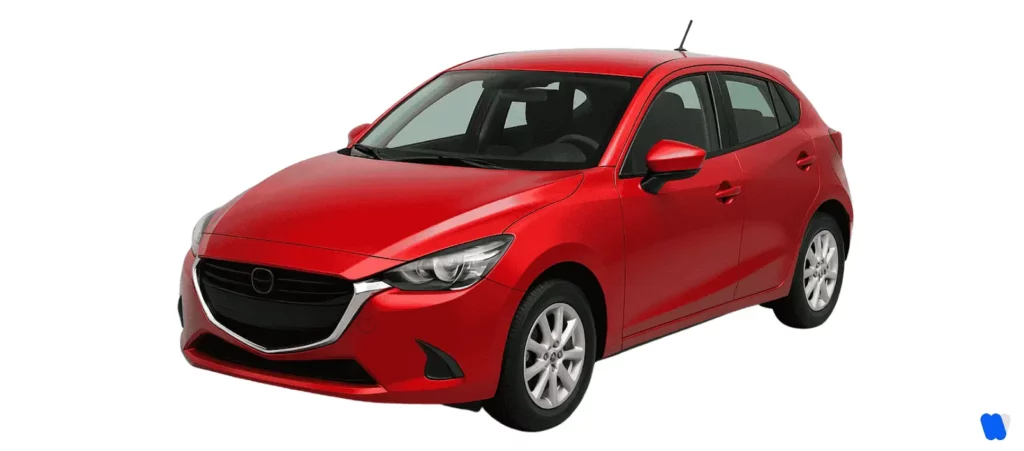 modern-red-hatchback-vehicle-shown-in-angled-front-view