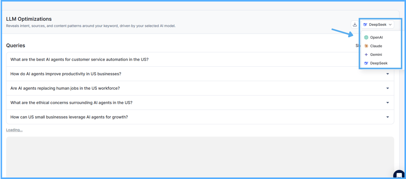 select-llm-model-chatgpt-claude-gemini-deepseek-toggle-top-right