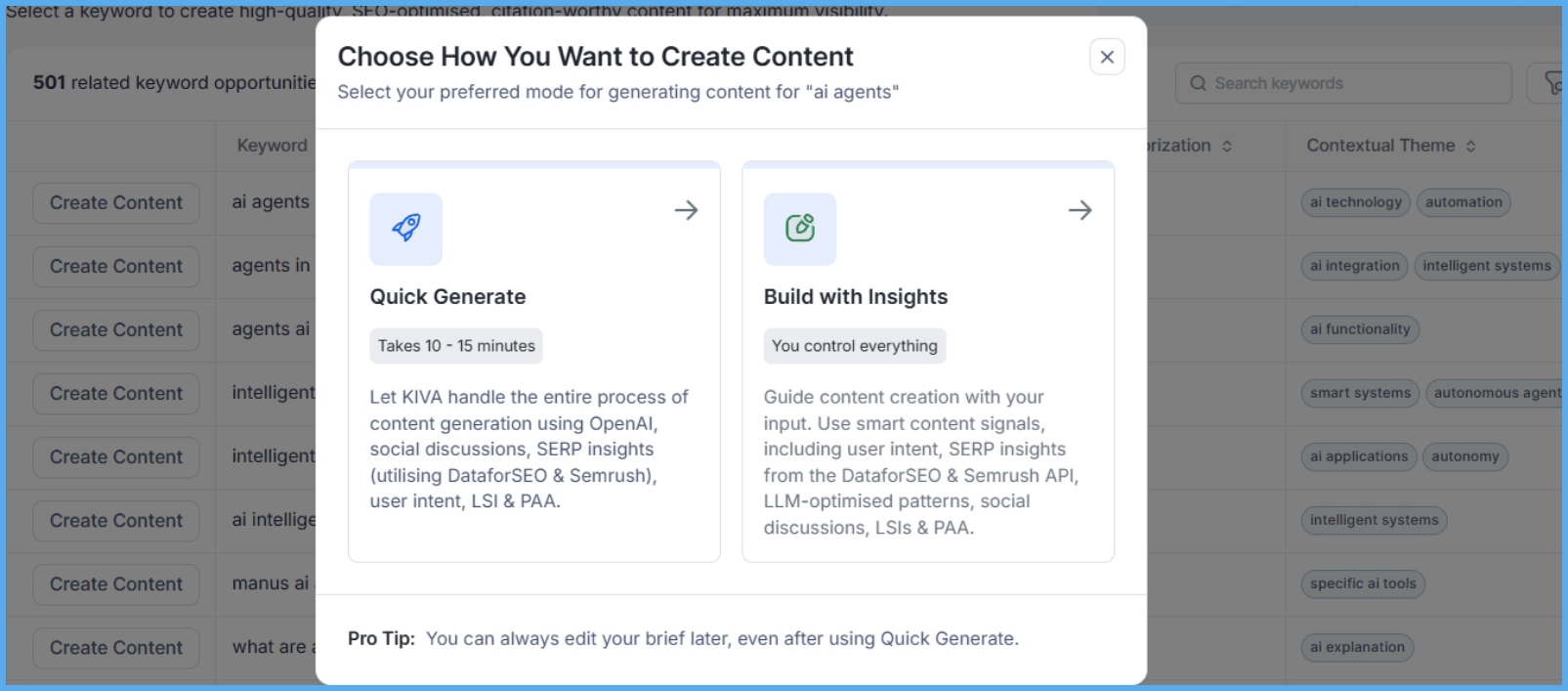kiva-brief-options-quick-generate-or-build-with-insights-choice