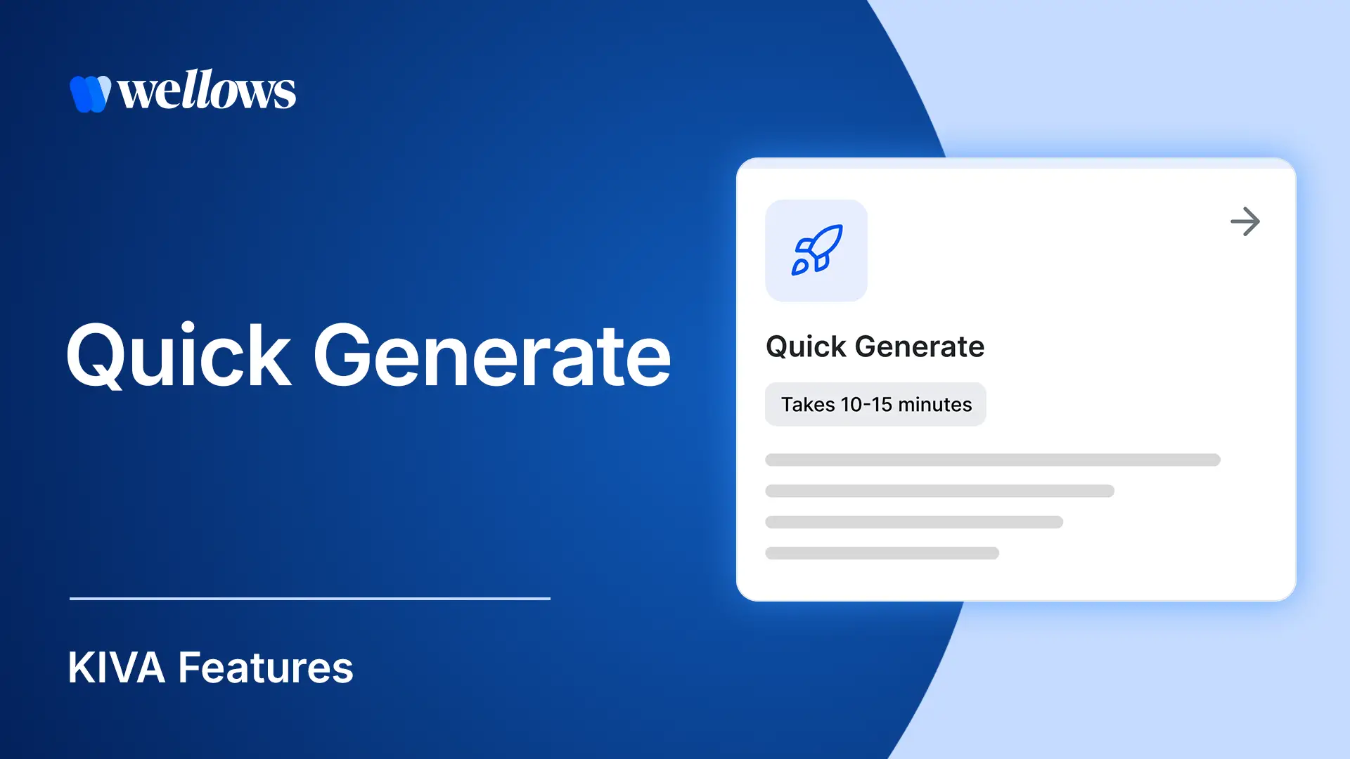 KIVA Quick Generate dashboard overview