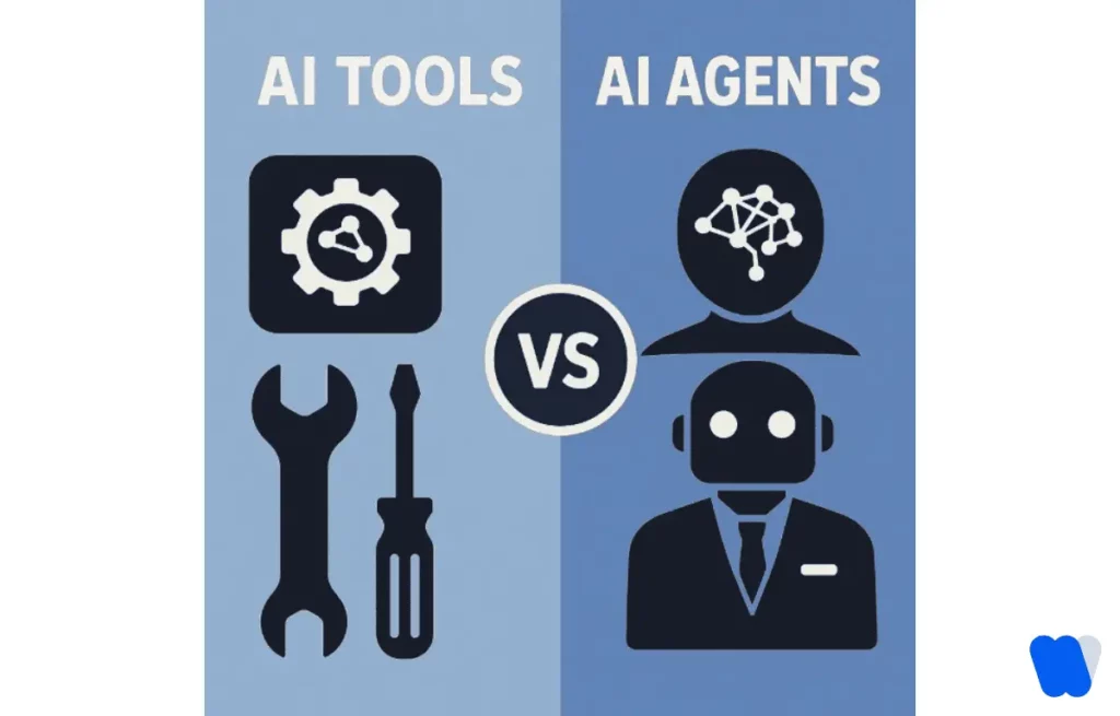 difference-between-ai-tools-and-ai-agents-visual-graphic