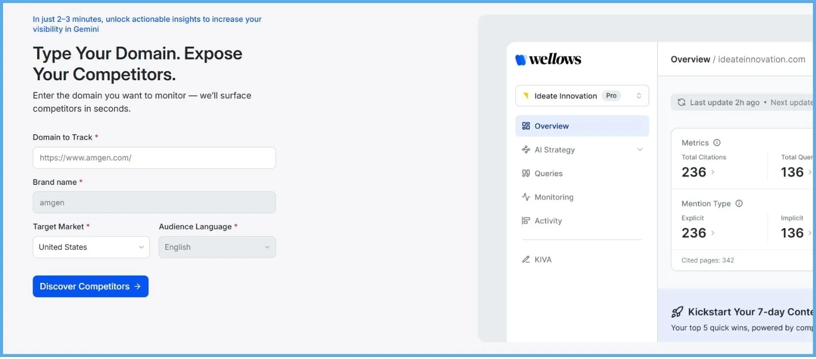 add-your-brand-domain-ai-search-visibility-scan-in-wellows