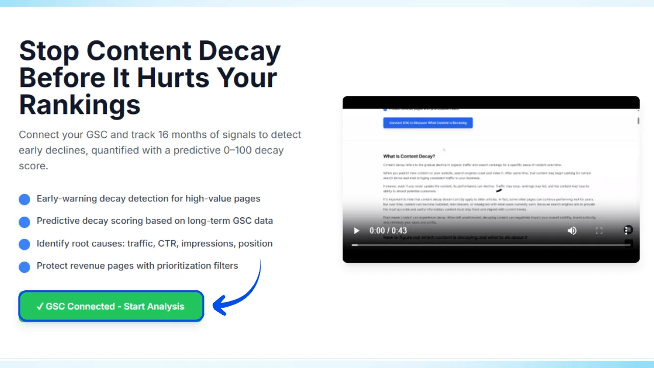 Connect-Your-Google-Search-Console-to-detect-early-declines-quantified-with-a-predictive-0–100-decay-score.