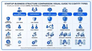 Business_structure_comparison_five_entities_Sole_Proprietorship_Partnership_LLC_C-Corp_S-Corp