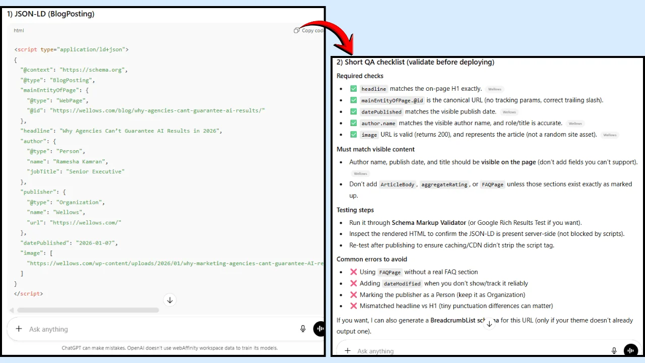 generate-first-draft-schema-and-QA-checklists-then-validate-and-deploy-them-manually