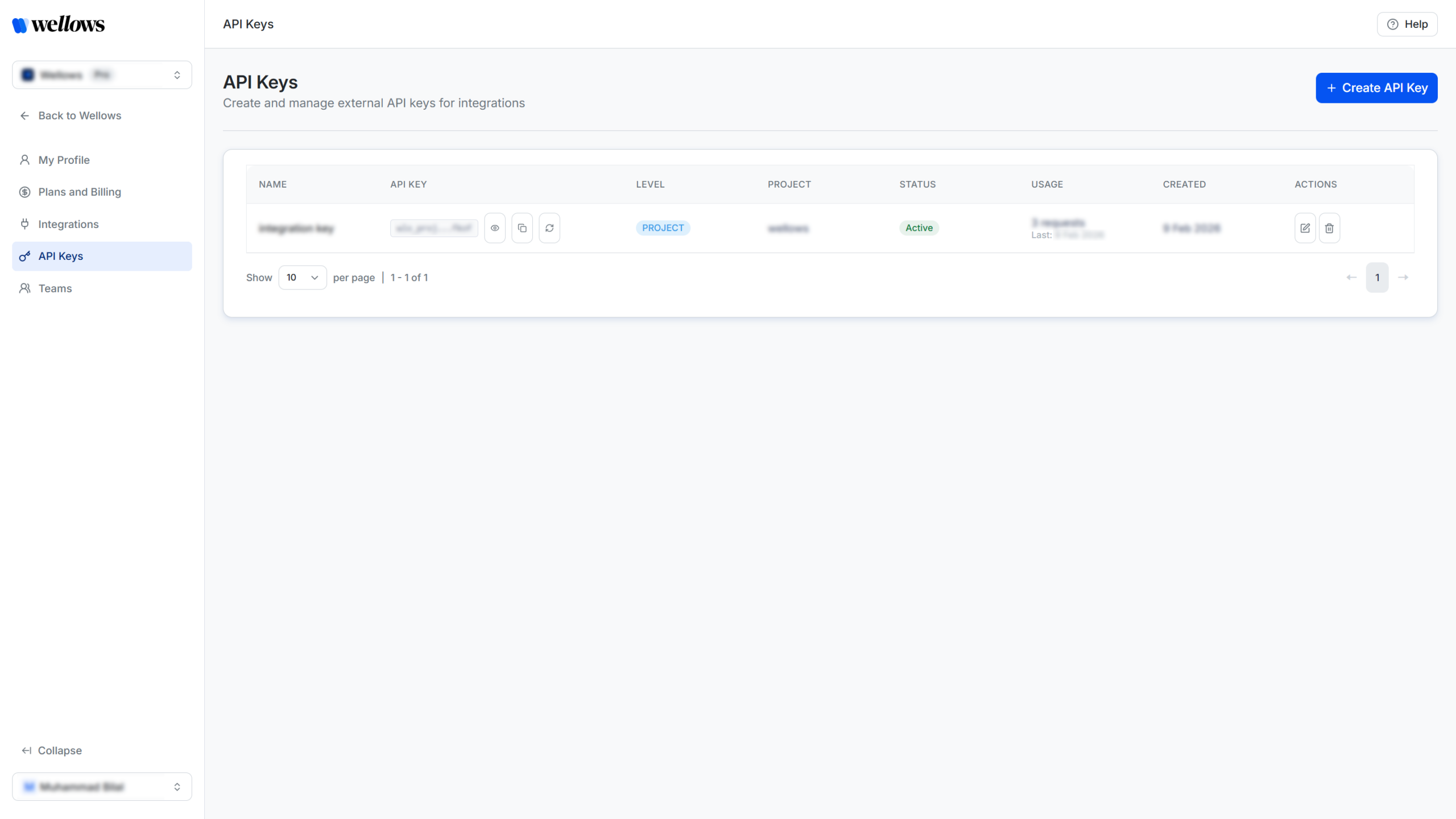 Wellows API documentation