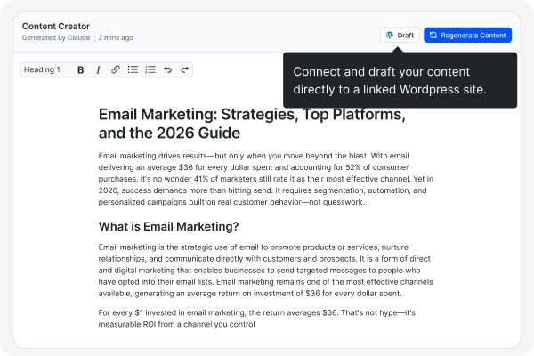 Integration feature illustration