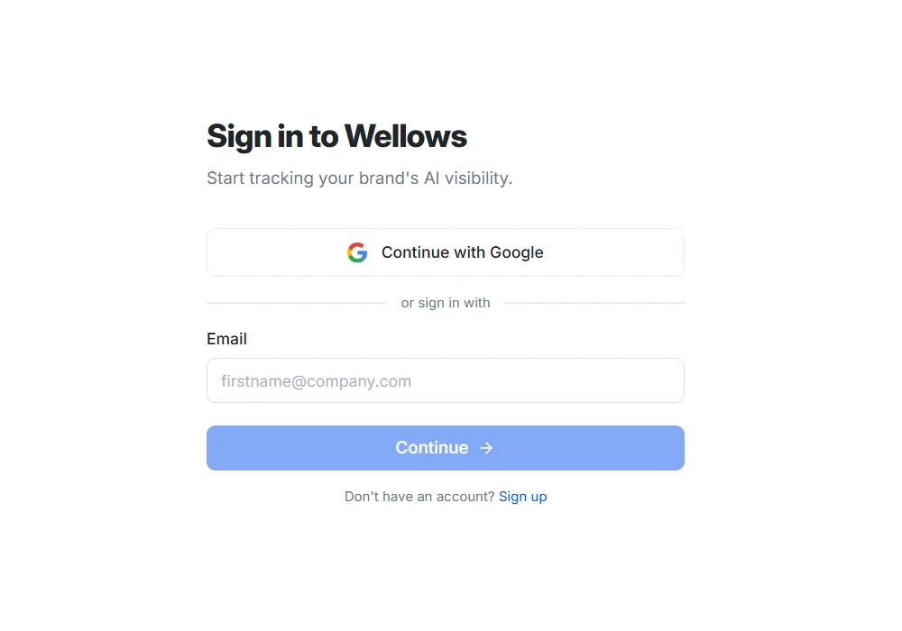 Sign in to wellows